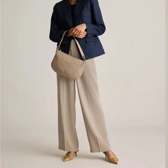 NWT Quince Italian Handwoven Leather Mini Shoulder Bag - Picture 7 of 9